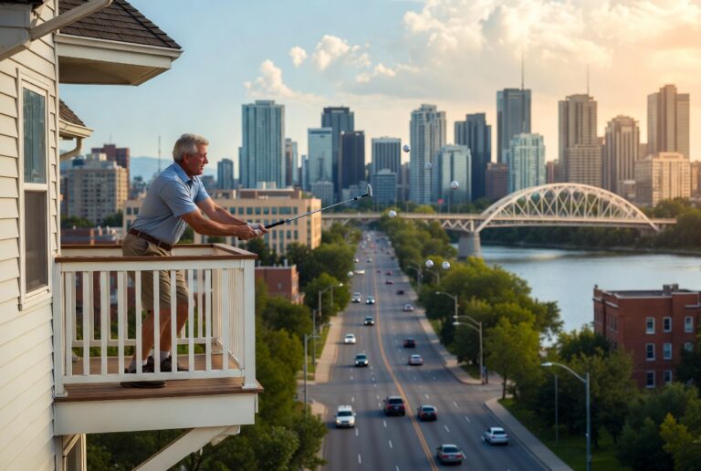 Calgary Man Uses Memorial Drive as Makeshift Driving Range